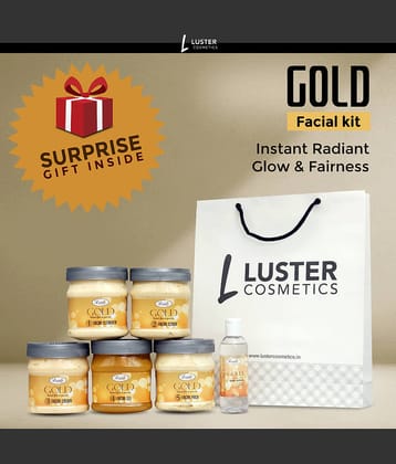 Luster Gold Radiance Salon Eco Pack - Paraben & Sulfate Free Facial Kit 2600 mL