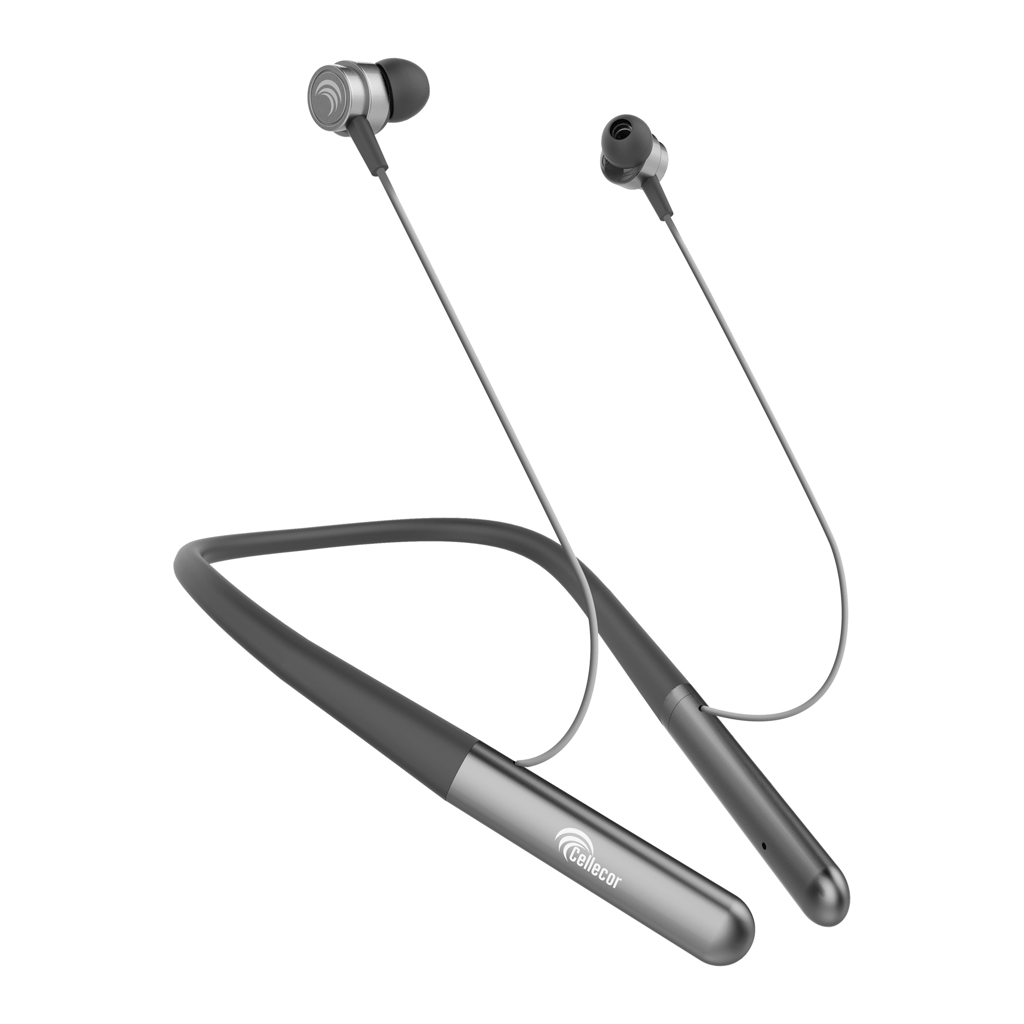 Cellecor BS-1 Wireless Bluetooth Earphone Neckband with 30 Hrs playtime Bluetooth-Grey