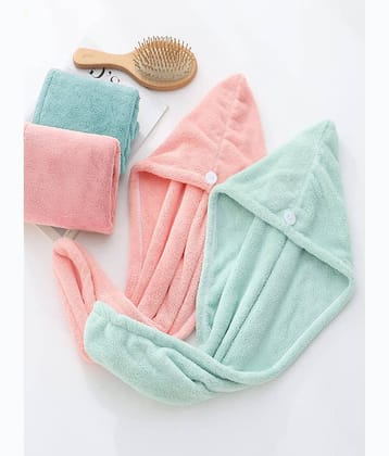 Midastra Multicolor Hair Towel Wrap ( Pack of 2 )