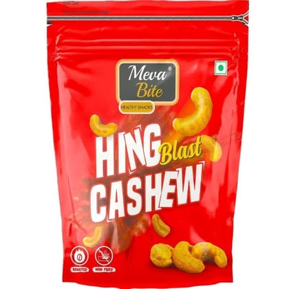 MEVABITE Tasty & Healthy Hing Blast Cashews (200 Grams) | Flavoured Cashew Nuts | Masala Roasted Whole Cashews | Flavoured Roastes Dry Nuts | Protein Rich Delicious & Crunchy Cashews, Zipper