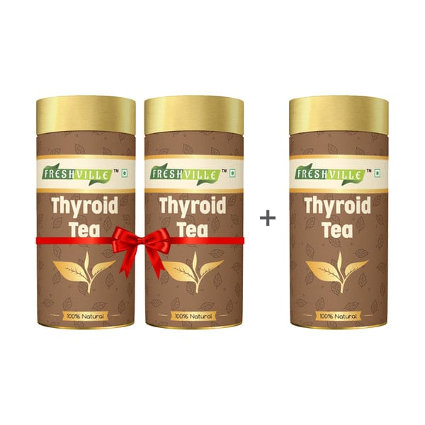 Freshville Thyroid Tea 3 Months Pack Supports Thyroid Health with Herbs 300gram