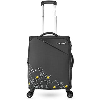 Flash 58 cm Stylish Cabin Travel Luggage & Suitcase For Men and Women Grey