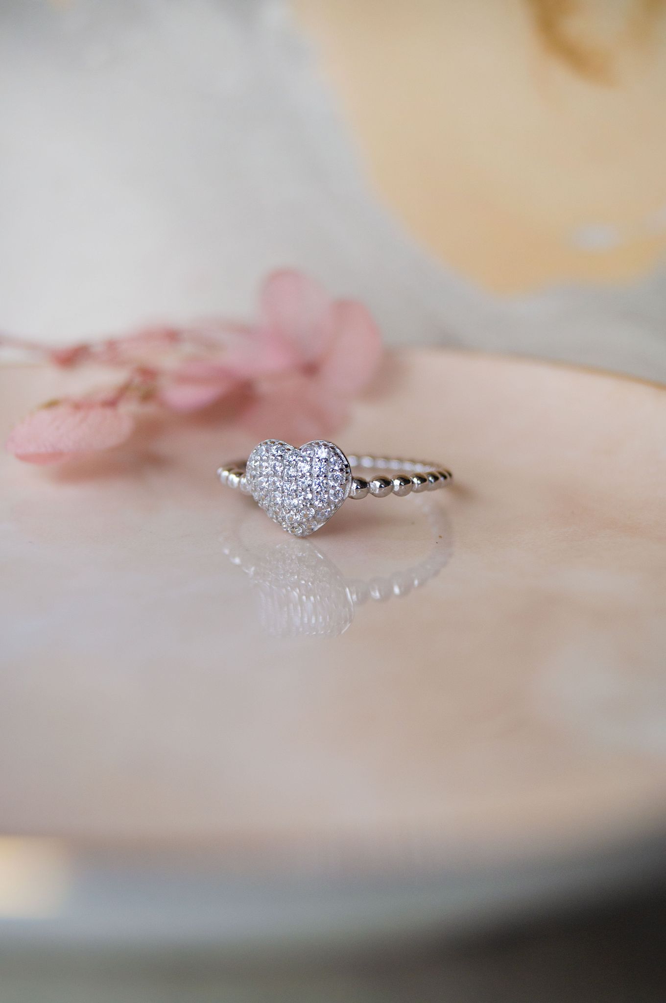 Adorable Cluster Heart Sterling Silver Ring-US 5 = 15.6mm Diameter / Silver