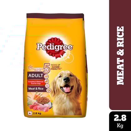 Pedigree Adult Dog Food Meat & Rice 2.8KG Pedigree Adult Dog Food Meat & Rice 2.8KG
