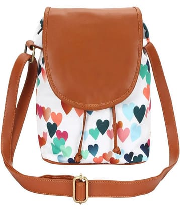 SAKWOODS Sling Bag Canvas Set of 1 ( White )