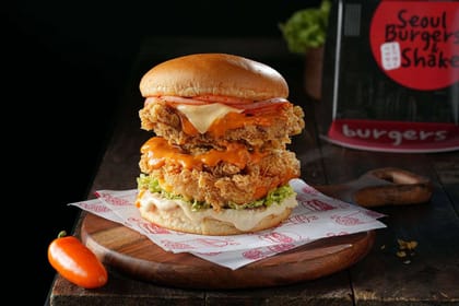 Double Bami Fried Chicken Burger