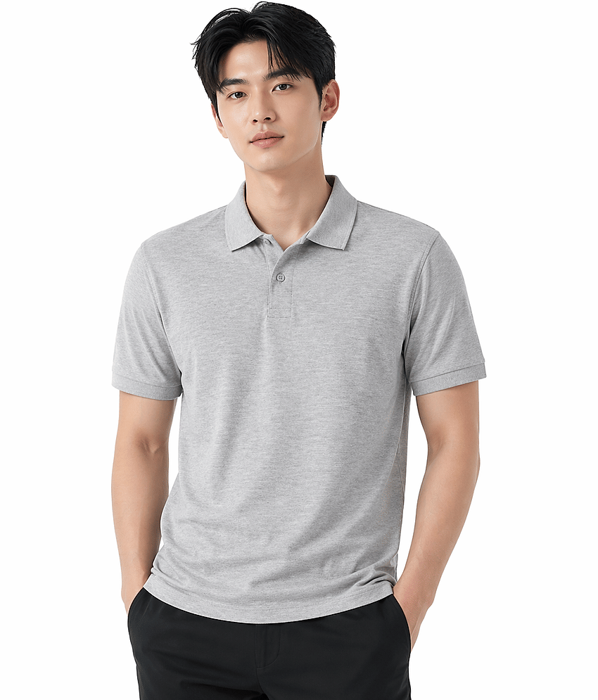 attitude start of fashion Men Cotton Regular Fit Solid Polo T Shirt ( Sky Blue )