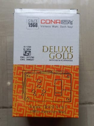 Cona 6A 1 Way Gold Super White Switch 1061 PACK OF 30