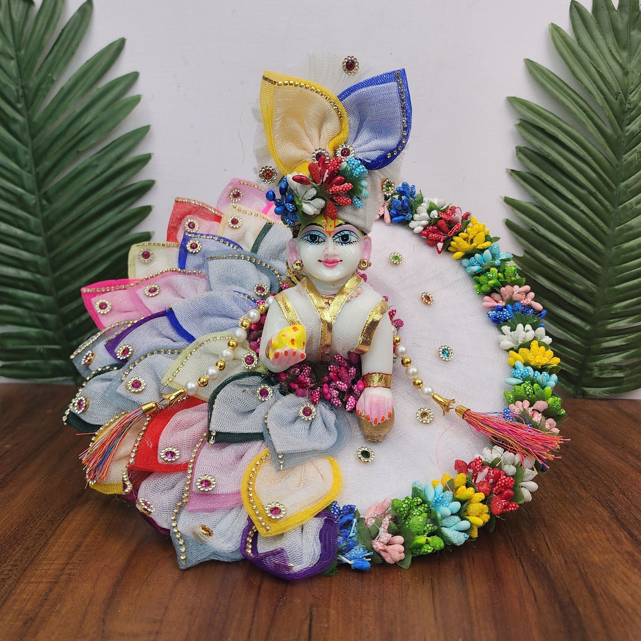 Janmashtami special multicolor heavy dress for laddu gopal ji-0