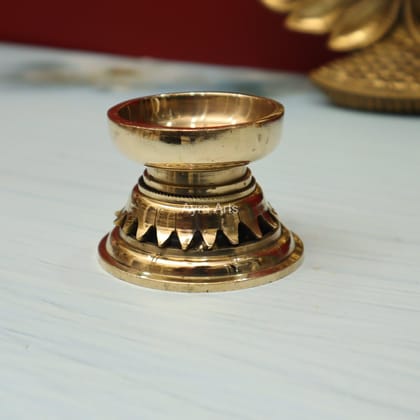 Gleaming Brass Diya - 2.9 inch Length