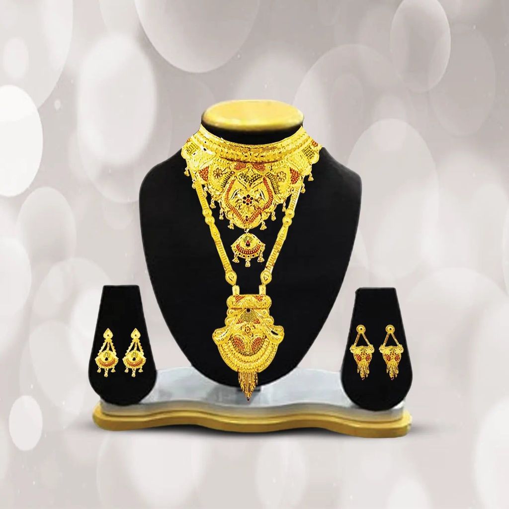Exquisite 2 Gram Gold Combo Necklace Set – Traditional & Stylish