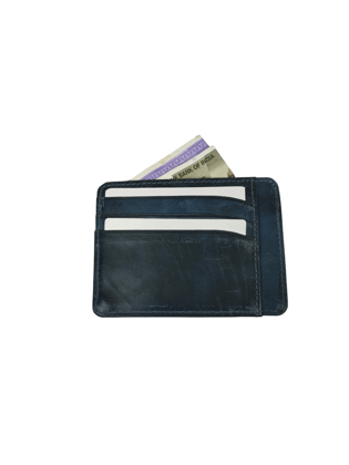 Master Crafts Leather Card Holder - Blue