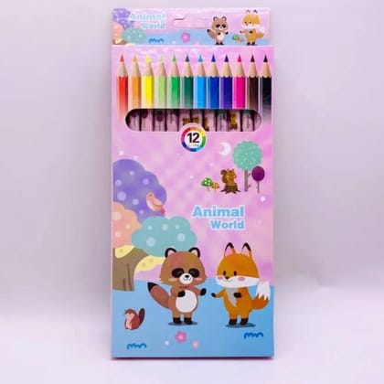Animal Themed Pencil Colors for kids- Set of 12 pcs-Animal