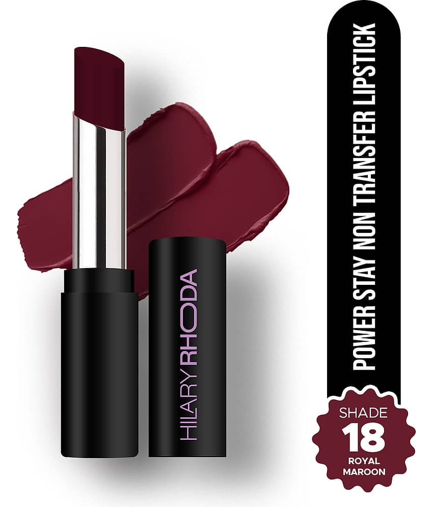 Hilary Rhoda Maroon Matte Long Lasting Creme Lipstick ( Pack of 1 )