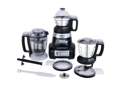 Panasonic MX-AE390 2000W (MMLW) Mixer Grinder (Black) | 3 Jars – 2 Stainless Steel Multipurpose + 1 Juicer | Heavy Duty Motor | 2 Years Product Warranty + 5 Years on Motor Panasonic MX-AE390 2000W (MMLW) Mixer Grinder (Black) | 3 Jars – 2 Stainless Steel