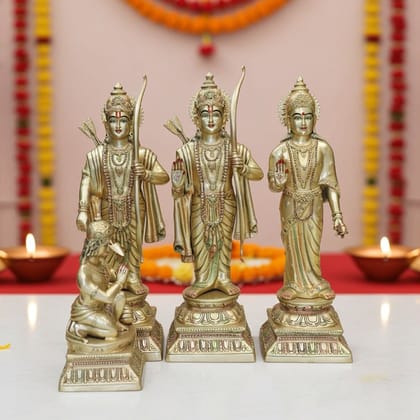 Brass Ram Darbar God Idol | Home Mandir Decorative Brass Murti, Height : 45.5 Inch (BSMAS131 P)