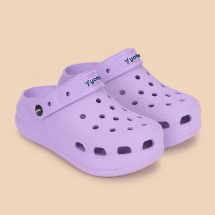 High Heeled Clogs for Women-Pastel Lavender / 4