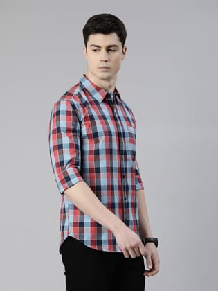 Blue Checks Full Sleeves Shirt-38