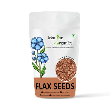 ManHar Organics Raw Flax Seeds 1000gm- Alsi Seeds for Weight Loss, Diet Food (pack OF 1) (fLAX SEEDS)