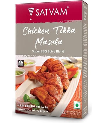 SATVAM Chicken Tikka Masala (4 * 50g) Masala 200 gm Pack of 4