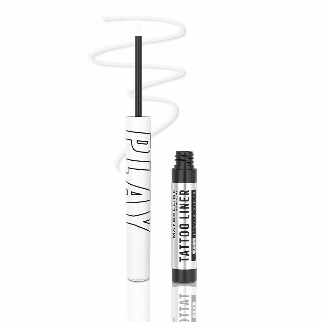 Maybelline Tattoo Play White Liquid Eyeliner, Metallic Finish Maybelline Tattoo Play White Liquid Eyeliner, Metallic Finish - Defend / 1 count (Pack of 1)