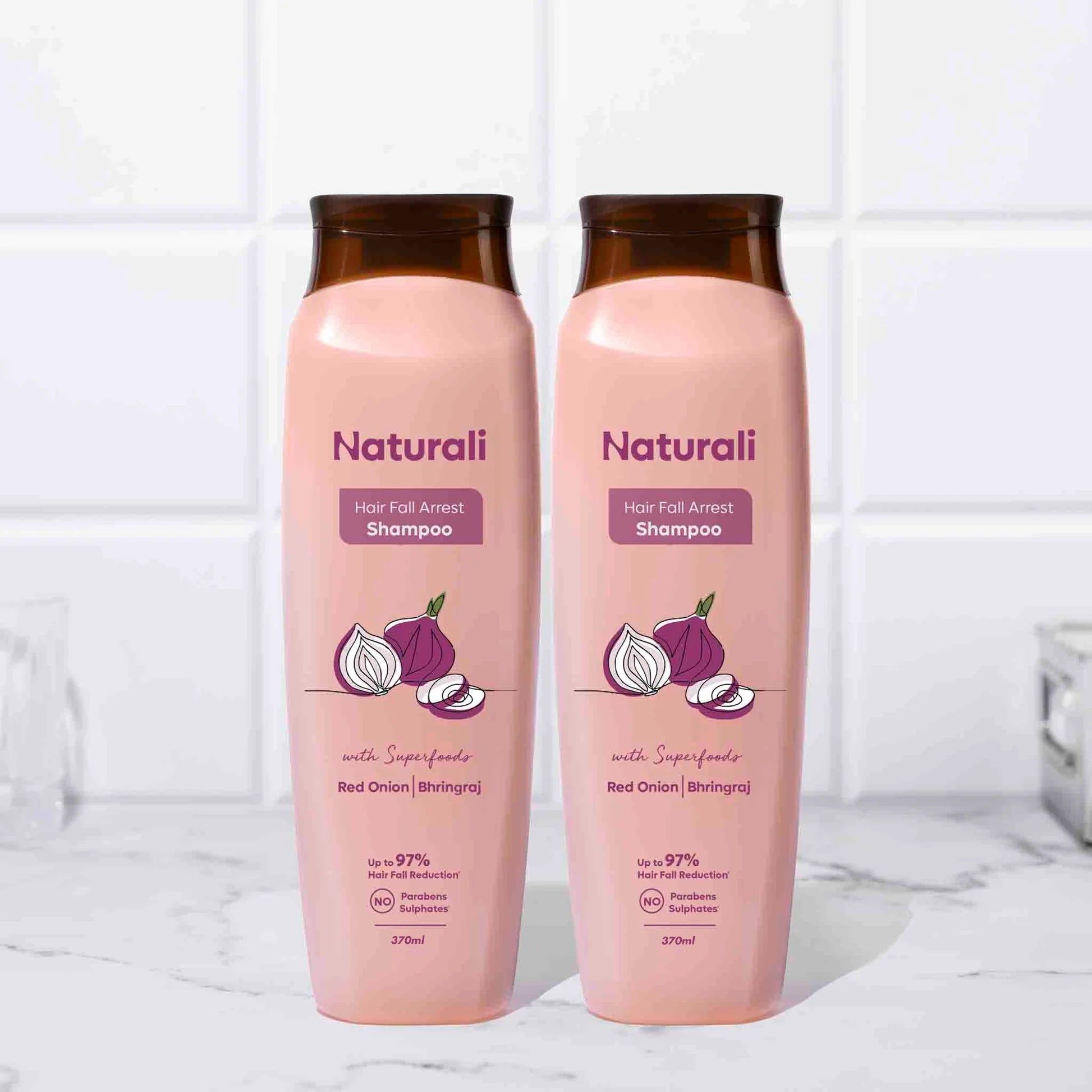 Naturali Hairfall Arrest Shampoo (Pack of 2)-370ml x 2
