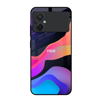 Colorful Fluid Glass Case for Poco M5