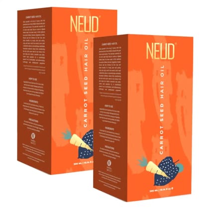NEUD Carrot Seed Hair Oil for Men and Women - 300ml-2 Packs