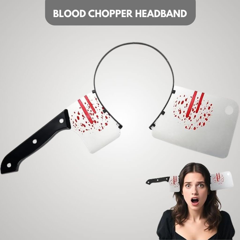 Blood Chopper Headband Halloween Prop - 1PC - Party and Festive Needs | Buy online on ZillyBuy