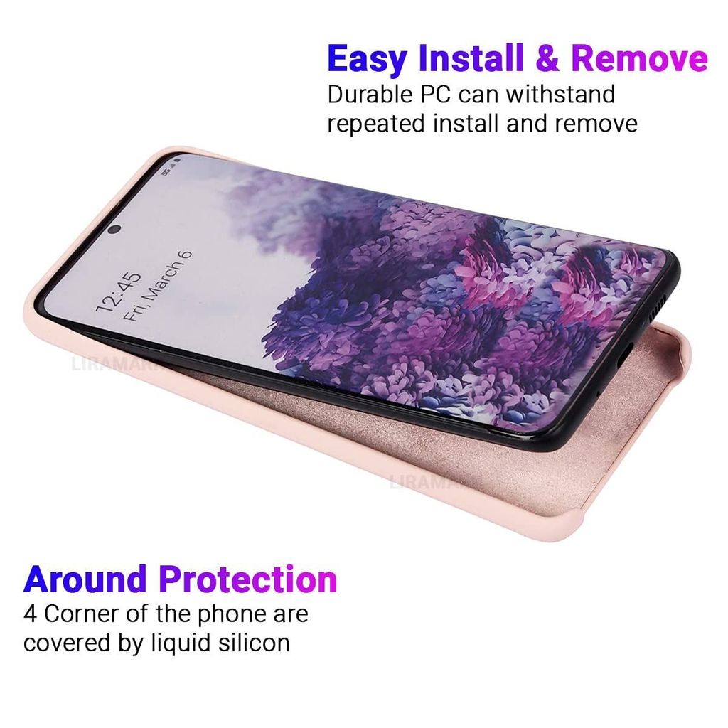 LIRAMARK Liquid Silicone Soft Back Cover Case for Samsung Galaxy S20 Ultra / S20 Ultra 5G