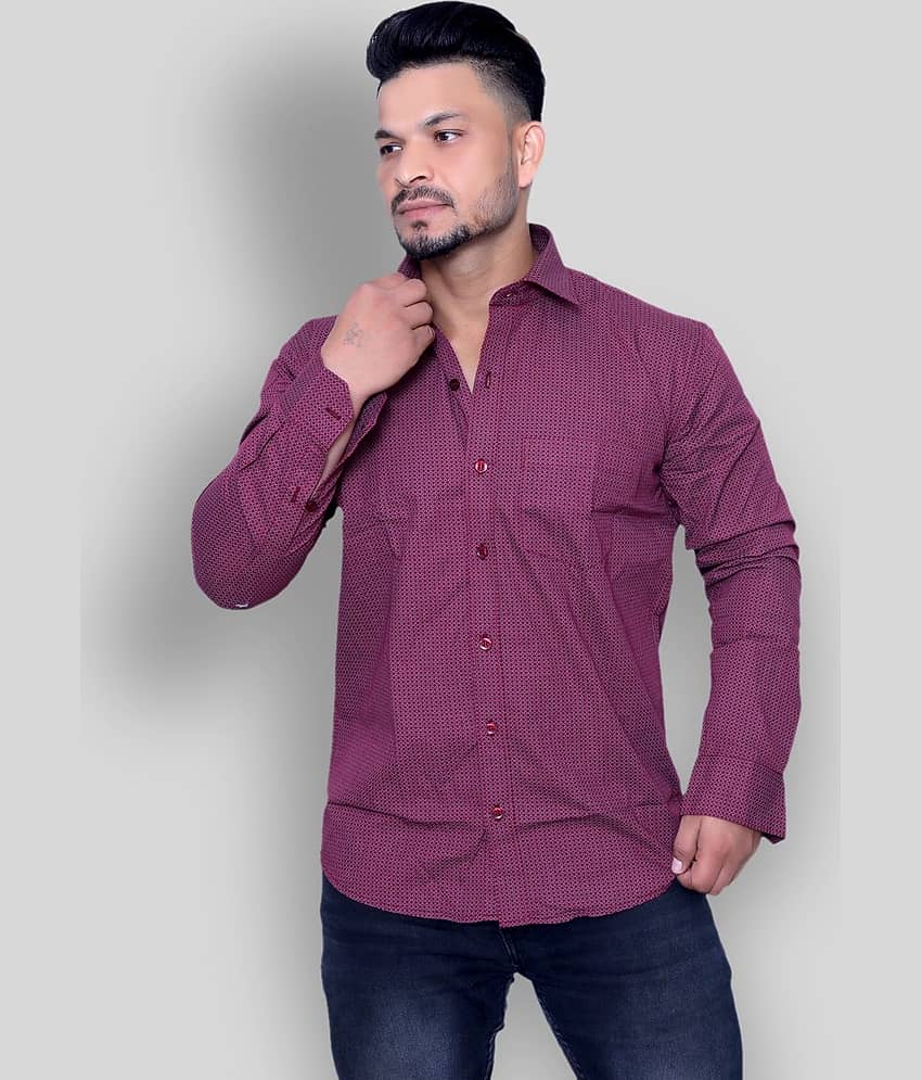 Aish N Ridh - Red Cotton Regular Fit Men's Casual Shirt (Pack of 1 )