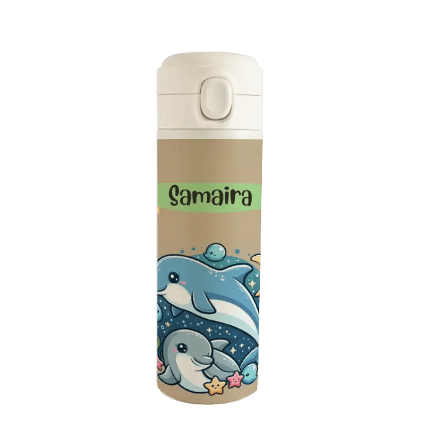 Personalised Stainless Steel Water Bottle - Fin-tastic Sipper