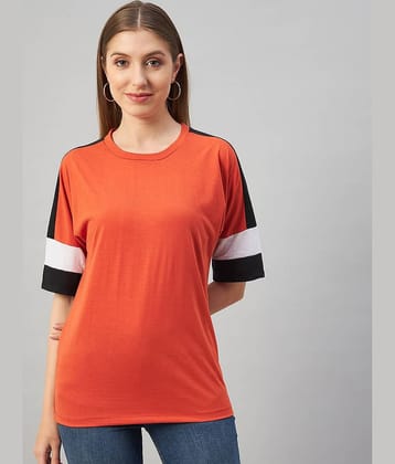 AUSTIN WOOD Women's Cotton Blend Regular Top ( Orange )