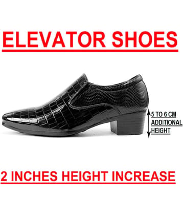 YUVRATO BAXI Black Men's Slip On Formal Shoes