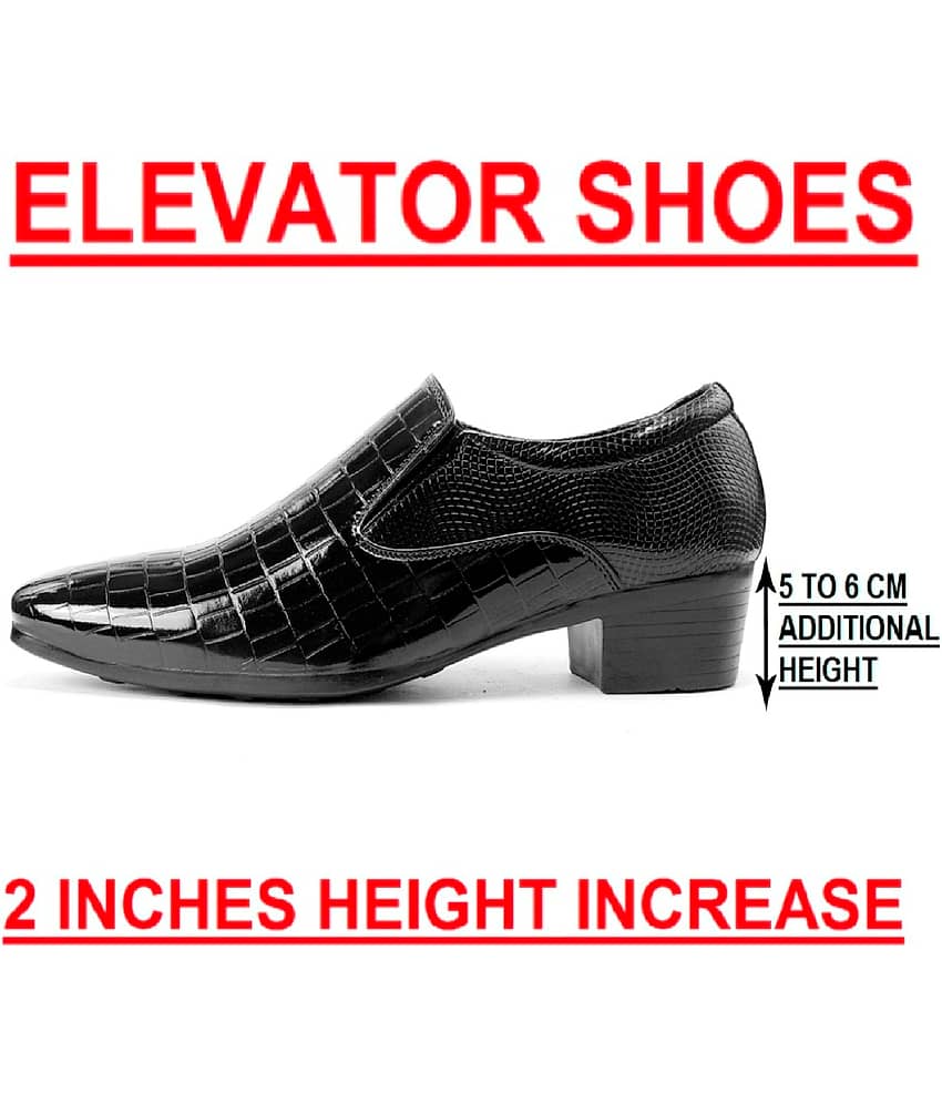 YUVRATO BAXI Black Men's Slip On Formal Shoes
