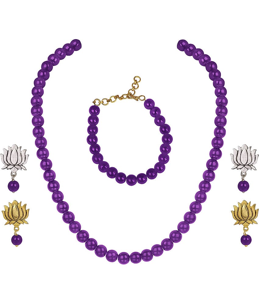 JFL - Jewellery For Less Green Contemporary/Fashion Necklace set Combo Princess