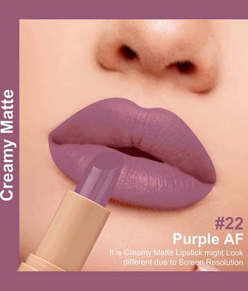 One Wish Purple Matte Long Lasting Creme Lipstick ( Pack of 1 )