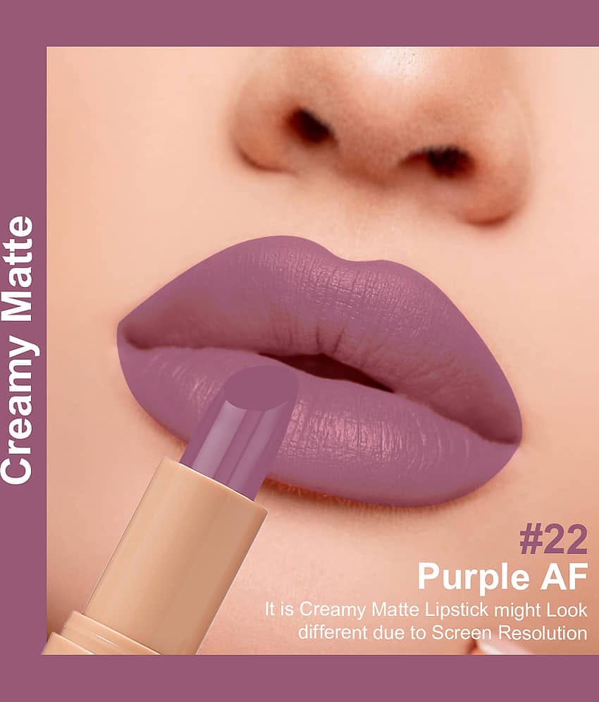 One Wish Purple Matte Long Lasting Creme Lipstick ( Pack of 1 )