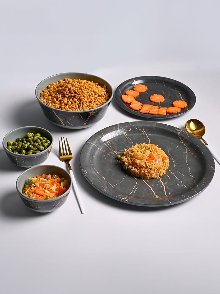 MARKET99 Grey Static Dinner Set