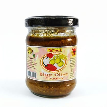 Y Not Bhut Olive Chutney - 100 gm - One glass jar Y Not Bhut Olive Chutney - 100 gm - One glass jar