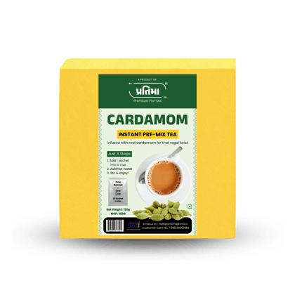 Cardamom Instant Pre-Mix Tea  10 Sachets | Quick & Aromatic Indian Tea