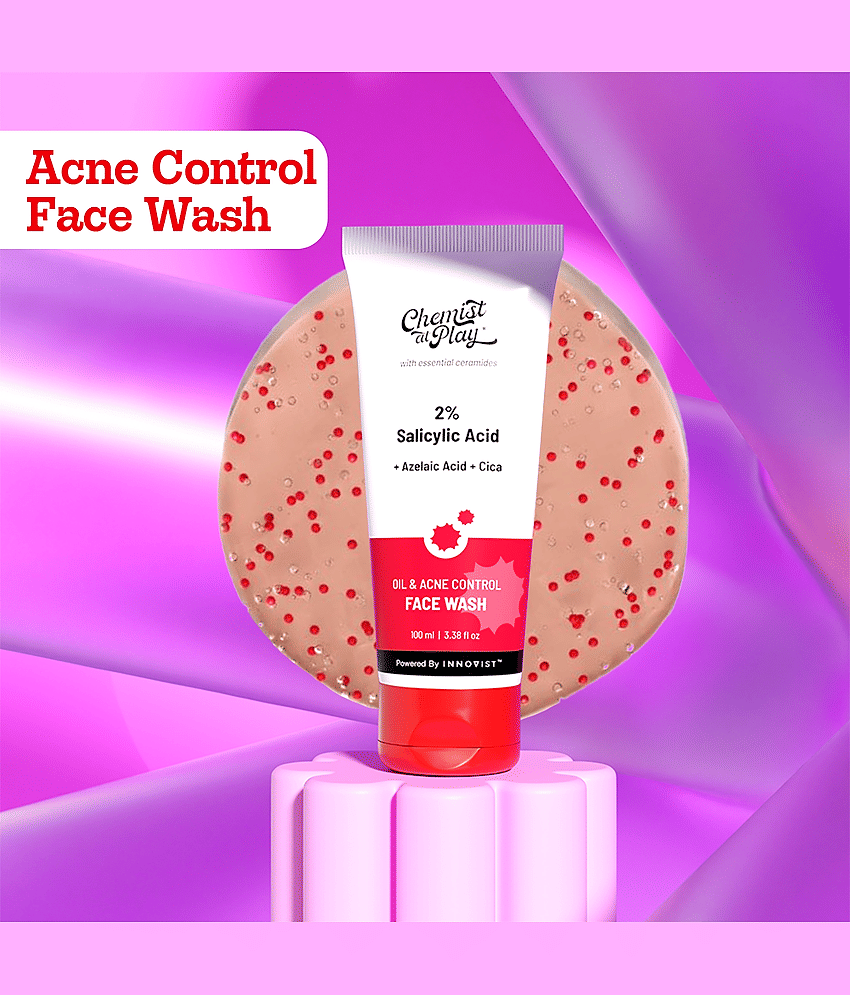 Chemist At Play 2% Salicylic Acid Oil & Acne Control Face Wash Blackhead Removal , 100ml (Pack of 1)