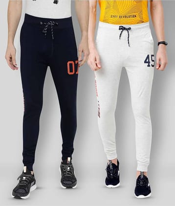 Ardeur - Multicolor Cotton Blend Men's Joggers ( Pack of 2 )