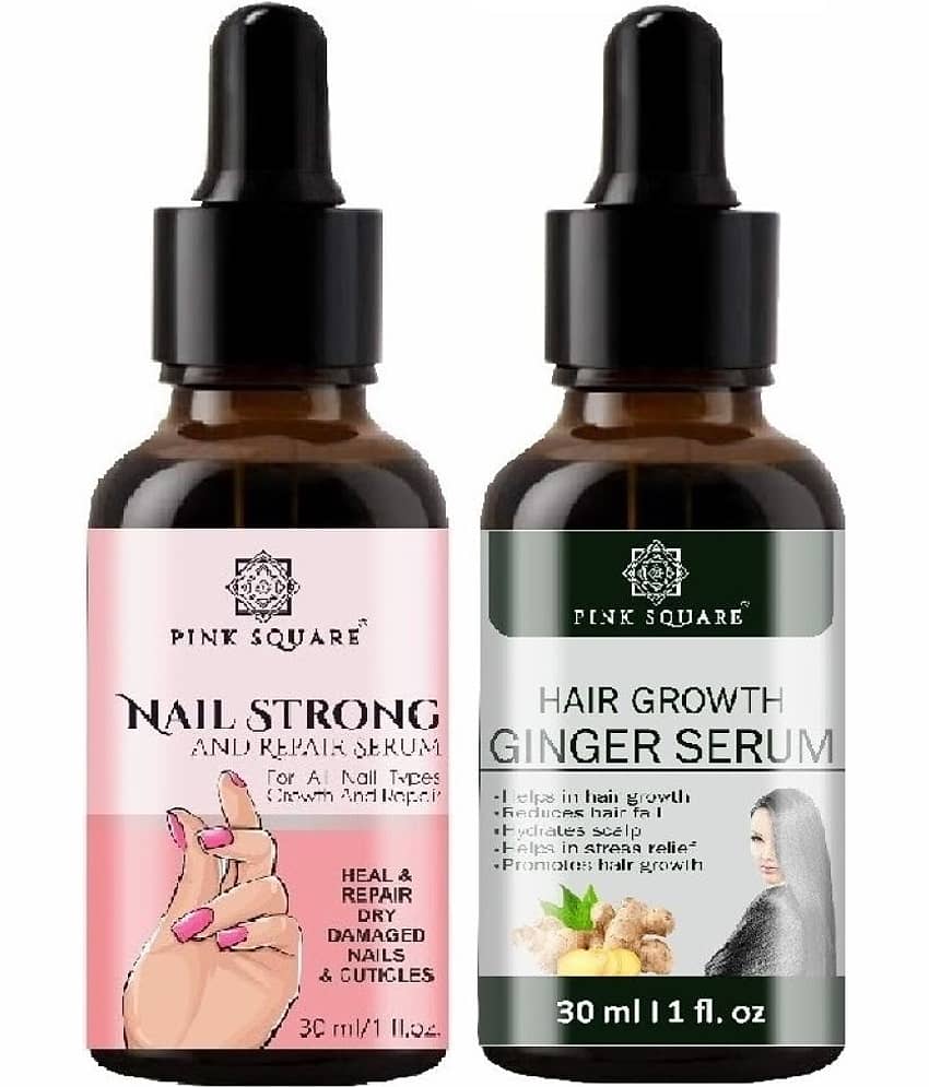 Nail Strong Serum & Hair Growth Ginger Serum for Men/Women (Each,30ml) Combo of 2