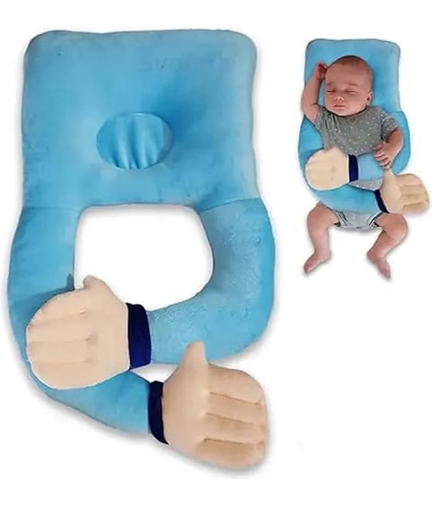 HUG PUPPY Blue Cotton Baby Pillow