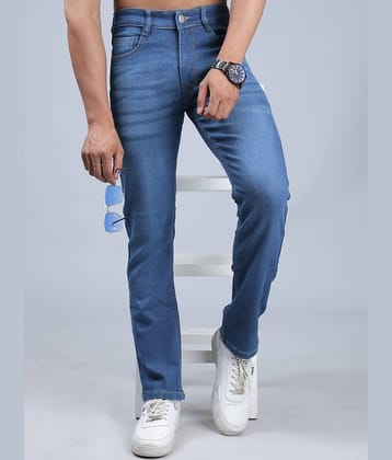 Eyebogler Skinny Fit Distressed Men's Jeans - Navy Blue ( Pack of 1 )