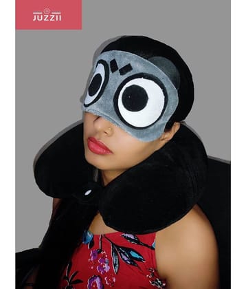 JUZZII Black Neck Pillow,Eye Shade ( Pack of 2 )