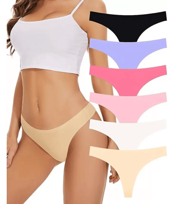 Bebron Pack of 1 Cotton Lycra Thongs For Women ( Multicolor15 )