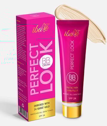 Iba Perfect Look BB Cream With 24 Karat Gold, 30g Light Shade, Fades Dark Spots & Blemishes, (Pack of 1)