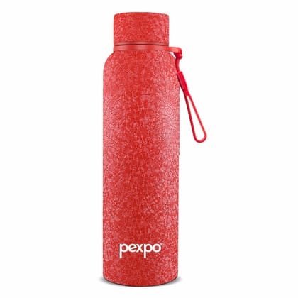 Pexpo 24 Hrs Hot & Cold Stainless Steel ISI Certified Flask, 700 ml, Black, Bravo | Thermosteel Bottle | Double Wall | Durable | Home | School | Office | Traveling | Hiking | Vacuum Insulated Bottle